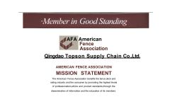 AFA certificate from Qingdao Topson Supply Chain Co., Ltd