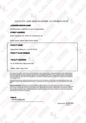 Disney FAMA Approval Document certificate from Efirsty Enterprise (Anhui) Co., Ltd.