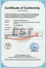 Certificate of Conformity certificate from LINWAY INTERNATIONAL LIMITED
