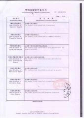 Certification for safe Transport of Chemical Goods certificate from Yangzhou Runtong International Trading Co., Ltd.