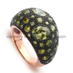 Steel Jewelry Ring with Corundum Setting by Hand - Image 2