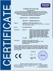 ROHS certificate from JIANG MEN CITY BEIQI MACHINERY LTD.