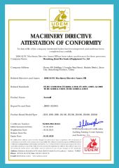 CE certificate certificate from Shandong Jierui Machinery Equipment Co., Ltd.