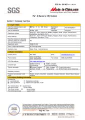 SGS Certificate certificate from Guangzhou Baitang Medical Instrument Co., Ltd.