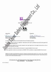 SG103 ANSI Z87.1 Approval certificate from Jinhua Toper Safety Equipment Co., Ltd.