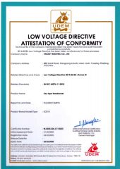 CE certificate from Farady Electric Co., Ltd.