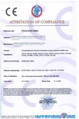 CE certificate of Qingdao Sanzeo Machinery Manufacturing Co., Ltd – certificate photo, supplier certificates section