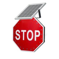 Prohibition to Go and Stop Solar Powered LED Traffic Sign LED Work Lights - Image 1