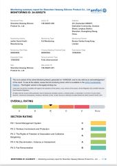 BSCI certificate from Shenzhen Hewang Silicone Product Co., Ltd.