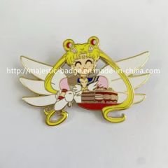 Customized Gold Plated Sailor Moon Pin Material Alloy Style Creative Trademark None Color Any Colors Specification SGS HS Code 7117190000 - Image 1