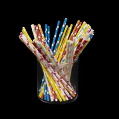 Biodegradable Wrapped Iridescent Thin Fancy Floral Patterned Personalize Disposable Paper Straw - Image 2