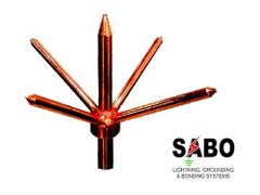Conventional Copper Lightning Conductor Brand SABO Color Copper Type 5 Spikes Poles Number Spikes type Arrester Type - Image 2