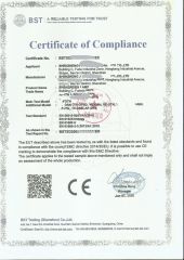 CE-EMC Certifications certificate from Shen Zhen JYD Electronics Co., Ltd