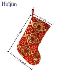 Custom Crafted 19 Inch Christmas Stocking with Sequins Embroidered Holiday Party Decor Supplies - Image 4
