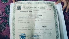 Chamber of Commerce certificate from KENHAR ENTERPRISES
