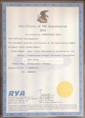 FDA certificate from Anhui Konghai Environmental protection Technology Co., LTD