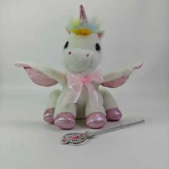 Sitting Posture, Tongue Imitating Magnetic Control, Glowing, Head-Shaking, Singing, Angel, Unicorn, Pegasus, Plush Electric Toy - Shantou S-Partner Toys Co., Ltd.