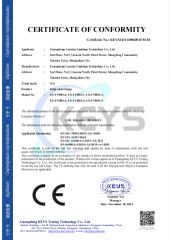 CE certificate from Guangdong Lucen Lighting Technology Co., Ltd.
