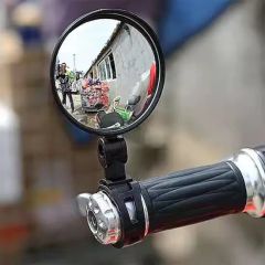 Bicycle Accessories Convex Mirror Round Bike Rear View Mirror Cheap Bicycle Side Mirrors for Handlebars 3cm Lens - Image 1