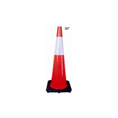 High-Visibility Traffic Cones with Caution Signs for Roads - Image 1