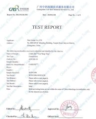 Product Test Report certificate from GUANGZHOU SINO GROUP CO., LTD