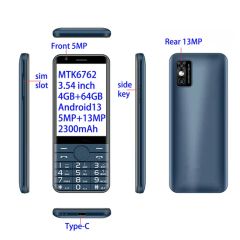 Touch Screen Android 2300mAh Phone Keypad 4G Volte Smart Feature Phones Button Keypad Mobile Phone - Image 4