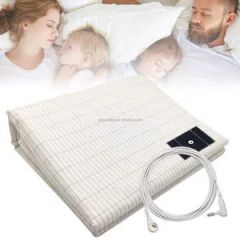 Earthing Plain Bedsheet with Conductive Silver Fiber Antistatic Health Protection Grounding Fitted Sheet Grounded Release Static - Suzhou Amradield Co., Ltd.