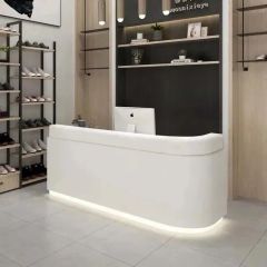 Custom Modern Commercial Barber Shop Front Reception Desk High-End Salon Desk - Image 4