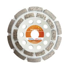 Good Price Silver Brazed 5inch 125*22.23mm Hand Tool Diamond Double Row Edge Grinding Cup Wheel for Concrete Granite Stone - Zhenjiang Fewell Tools Co., Ltd.