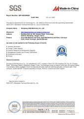 SGS CERTIFICATE certificate from ZHENJIANG AGS MACHINERY CO., LTD.