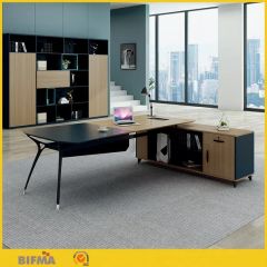 Modern Contemporary Executive Cheap L Shape Corner Working Executive Modern Computer Table Home Office Desks for Sale - Image 4