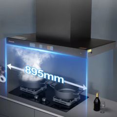Wall-Mounted Styled Range Hood T Shape Range Hood Origin China Noise 61-70dB Venting Ducted Trademark Citin Panel Glass - Image 2
