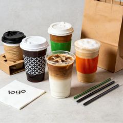 High Quality Custom Colorful Biodegradable Disposable Paper Cup Single Double Wall Paper Coffee Latte Beverage Cup - Image 6