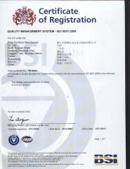 BSI certificate from Guangdong Zhida Furnishings Industrial Co., Ltd.