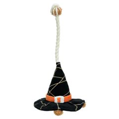 New Design Cute Magical Hat Interactive Squeaky Dog Plush Rope Chew Toy - Image 2
