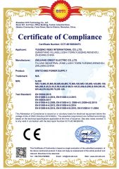 switching power supply-CE-EMC certificate of Yueqing Vebo International Co., Ltd. – certificate photo, supplier certificates section