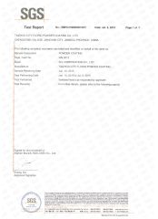 SGS certificate from Taizhou City Florid Powder Coating Co., Ltd.