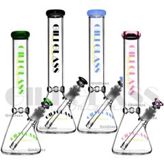 Gili-106 Giliglass 15 Inches Glass Water Pipes Bubbler Art DAB Rig Design Beaker - Image 3