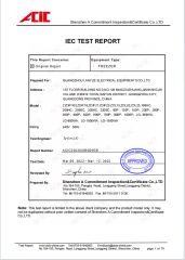 IEC certificate of Guangzhou Lanyue Electric Appliance Co., Ltd – certificate photo, supplier certificates section