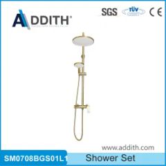 Brass Shower Set Single Handle Electroplating 15D Brushed Nickel Chrome Gold Gun Grey Black MOQ100 1Y - Shanghai Addith Hardware Co., Ltd.