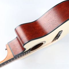 Deviser 41 Inch Matte Finish Spruce Wood Acoustic Guitar for Music Store - Image 4