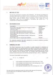 TEST REPORT FOR SOUND INSULATION certificate from Guangdong Bunge Building Material Industrial Co., Ltd.