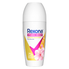 Rexona Womens Advanced Brightening Roll On Deodorant 45ml With 48H Odor Protection French Rose Scent For Daily Feminine - Image 2