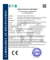 CE certificate from Guangzhou Zhongpai Electronics Co., Ltd.