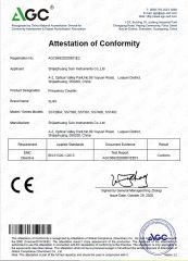 CE-EMC Certificate certificate from Shijiazhuang Suin Instruments Co., Ltd.