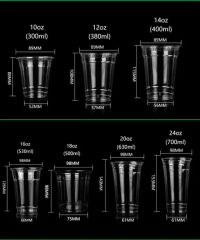 Clear Custom Print Disposable Pet Cup for Cold Drinks Type Cup Origin China Model NO. PET-02 Style Single Wall Sample Time 2 Days - Image 1