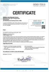 OEKO CERTIFICATE certificate from Weifang Ruiguang Chemical Co., Ltd.