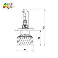F10 Auto LED H4 Headlight Bulb 6500K 3570 Car Light Service OEM Wattage 55W Material LED Model NO. H4 Voltage 9-60V HS Code - Image 5
