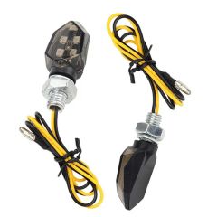 Motorcycle Mini Turn Signals 12V LED - 5-LED Amber Lights for Custom Bikes & Scooters - Image 5