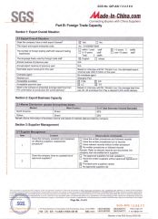 SGS certification certificate from Shanghai Brothers Textile Co., Ltd.